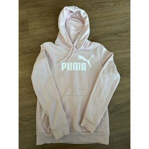 PUMA Womens Pink Pullover Hoodie Size‎ S